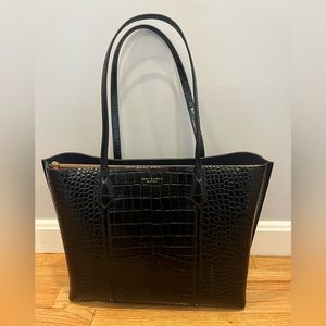 Tory Burch Perry Embossed Triple-Compartment Tote Bag